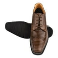 thumbnail image 4 of LIBERTYZENO Mens Ankle Boots Genuine Leather Lizard Print Dress Shoes, Brown, 4 of 8
