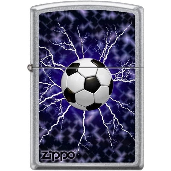 Zippo Lighter-Soccer Ball Lightning Street Chrome Windproof Lighter #Z5395