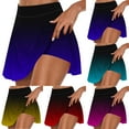 thumbnail image 2 of Mwjwdo Gradient Summer Pleated Tennis Skorts for Women Athletic Stretchy Shorts Yoga Inner Shorts Elastic Waist Sports Shorts 2026 Dark Blue M, 2 of 6