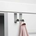 thumbnail image 3 of EEEkit 2pcs Over the Door Hooks, Stainless Steel Reversible Cabinet Towel Hanger, Z-Shaped Hanging Hooks Hold Up to 6.6Lbs, 3 of 6