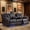 Brown Plaid, variant on EBELLO Dual Motor Power Reclining Chair, PU Leather Home Theater Reclining Chair with Adjustable Headrest, Storage, USB Ports and LED Strip, Black