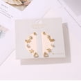 thumbnail image 1 of Pendientes para mujer, regalos para mujer, 6 pares pequeños de pendientes geométricos con combinación de flores, pendientes de aleación para mujer., 1 of 3