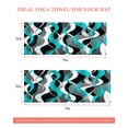 thumbnail image 6 of Aqua Stripe Yoga Towel for Hot Yoga Non Slip, Ombre Grey Moire Geometric Modern Abstract Yoga Mat Towel Absorbent Yoga Sweat Towels Microfiber Hot Yoga Blanket for Bikram Pilates 26"x70", 6 of 7