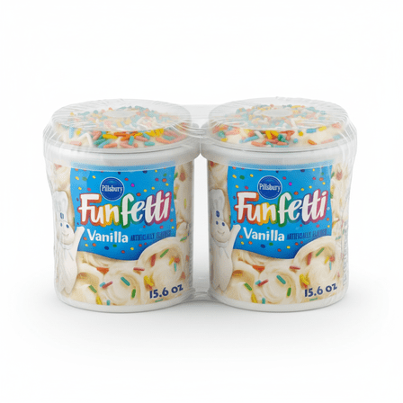 Pillsbury Funfetti Vanilla Frosting, 15.6 oz 2 pack