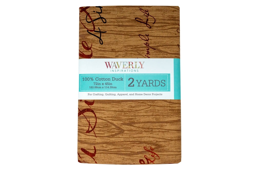 Waverly Inspirations 100% Cotton Duck 45' Width X 2 Yds Woodland Sct Black Color Precut Sewing Fabric, 1 Each