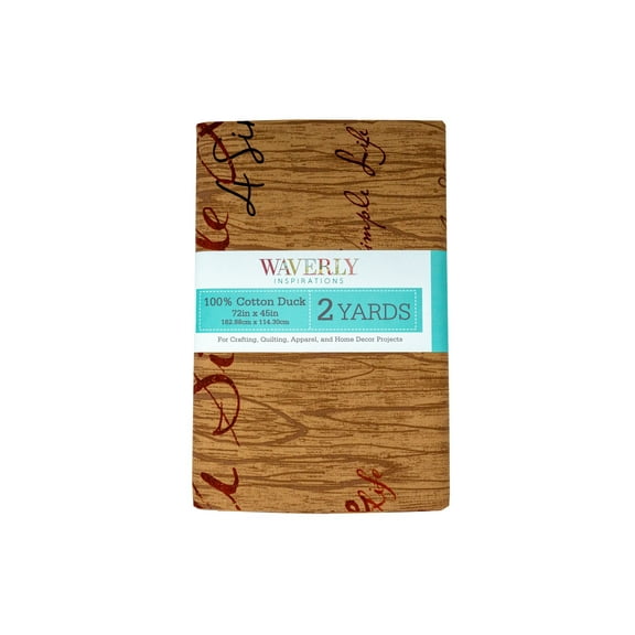 Waverly Inspirations 2 Yard Cut 100% Cotton Duck Print Fabric Woodland Sct Black, 45" Wide for Quilting & Sewing