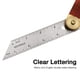 thumbnail image 4 of Escuadra falsa de carpintero, escuadra combinada de 20, transportador de ángulos de madera y metal, regla de tope de escuadra de carpintero, calibre de marcado ajustable, con función de bloqueo, 4 of 5