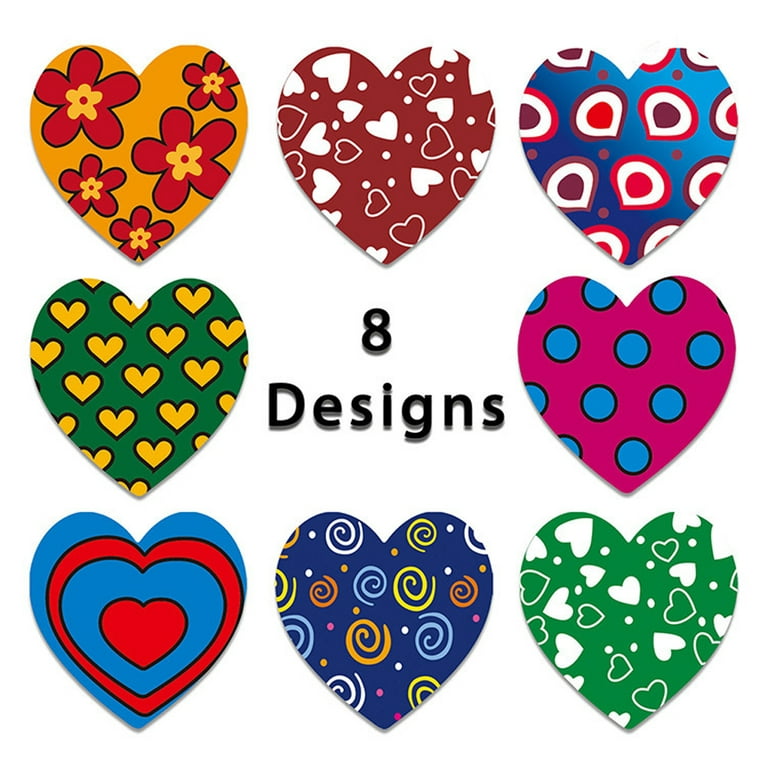 Heart Sticker Multi-color Self-Adhesive Heart-Shaped Stickers Valentine's  Day Heart Stickers for Valentine's Day or Wedding Decorations 500 Pieces 1  