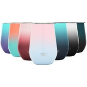 Simple Modern Spirit 12oz Wine Tumbler Glass with Lid - Vacuum Coffee Mug Stemless Cup 18/8 Stainless Steel Ombre: Sweet Taffy