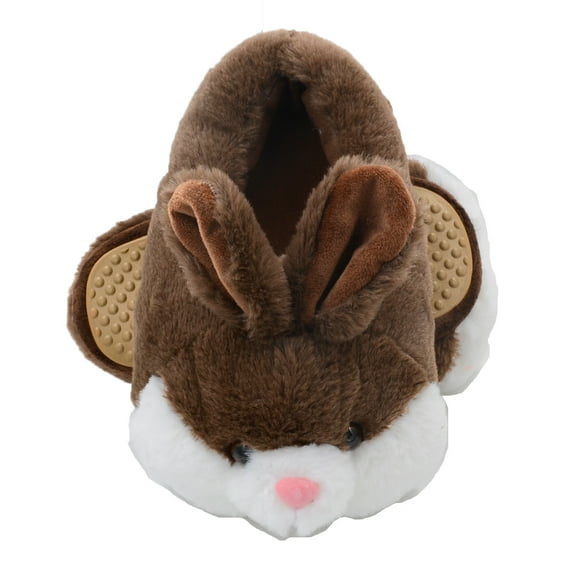Pink Bunny Slippers for Women Warm Funny Slippers Rabbit plush sneaker slippers (US 5-7, Coffee Bunny)