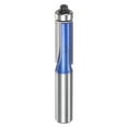 thumbnail image 1 of Uxcell Flush Trim Router Bit 1/2" Shank 1/2" Dia for Woodworking, Silver Blue, 1 of 7