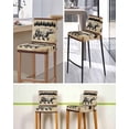 thumbnail image 5 of Brown Black Bear Bar Stool Covers Set of 6, Farmhouse Cabin Forest Vintage Stretch Washable Bar Chair Covers with Backs, Removable Pub Counter Height Chair Cover for Kitchen Dining Room Cafe, 5 of 7