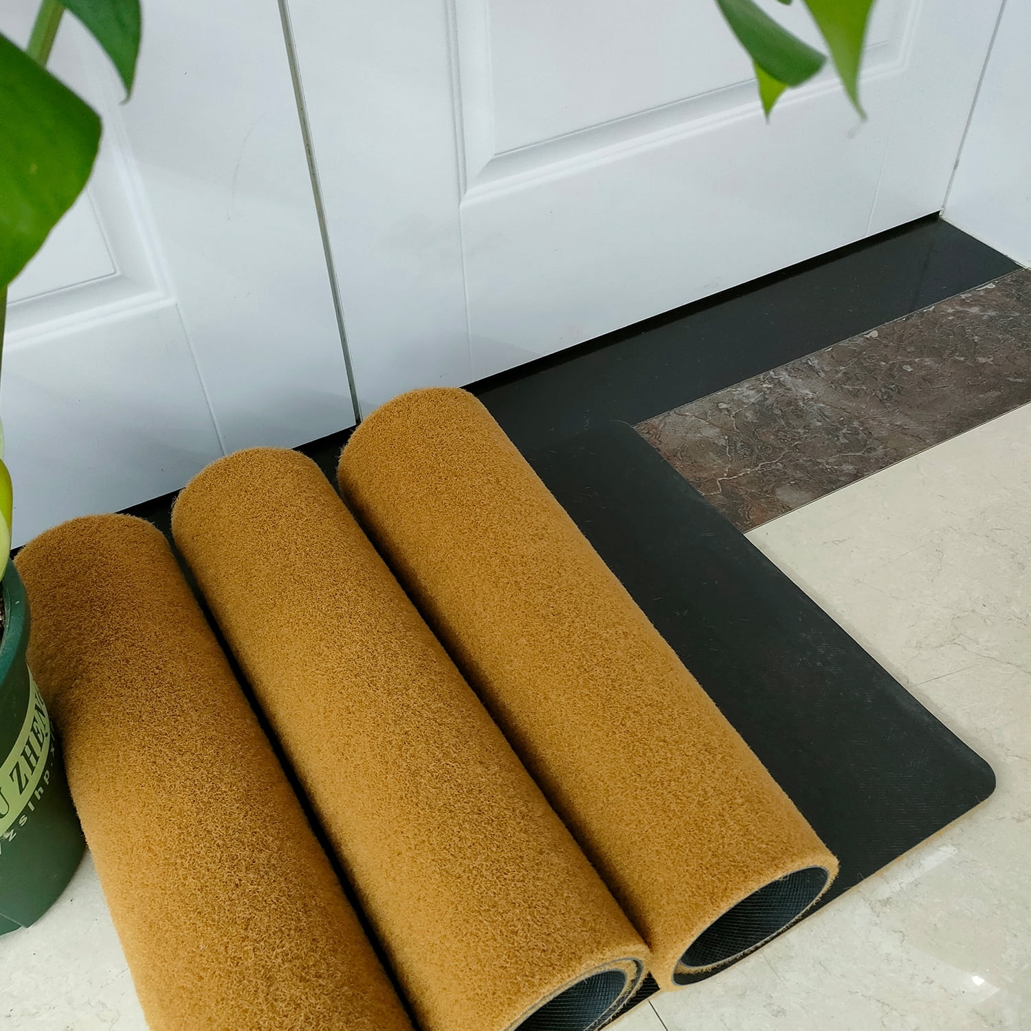Funny Doormat Front Door Mat Entryway Outdoor Mat with Heavy Duty Front Porch Welcome Mats Entry Brown Mat House Warming Gift Mat 29.5 x 17 inch (All Y'all are Welcome)