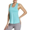thumbnail image 2 of Zedker Women's Workout Tank Tops wicking Sleeveless Racerback Athletic Shirts for Summer Fitness Blue Plus L, 2 of 4