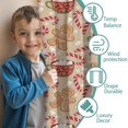 thumbnail image 3 of Blackout Kids Curtains,Beige Christmas Gingerbread Man Pattern Childrens Insulated Curtains Set Of 2,Bedroom Essentials,Toddler Room Decor 52"x84", 3 of 5