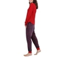 thumbnail image 3 of Honeydew Intimates Apres Ski Fleece PJ Set Long Sleeve V-Neck Henley Top & High Rise Joggers, 3 of 3