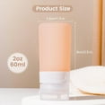 thumbnail image 6 of Condiment Squeeze Bottles for Sauces, 2-oz Mini Silicone Salad Dressing Container to Go with Reusable Sandwich Bag, Leakproof Sauce Bottle for Lunch Box, 4 Pack, Apricot, 6 of 18