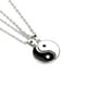 thumbnail image 2 of Juego de collar de cadena con dijes de Yin Yang esmaltado para 2, paz, amor, felicidad, mejores amigos, amistad para siempre, BFF, negro (plata), 2 of 5