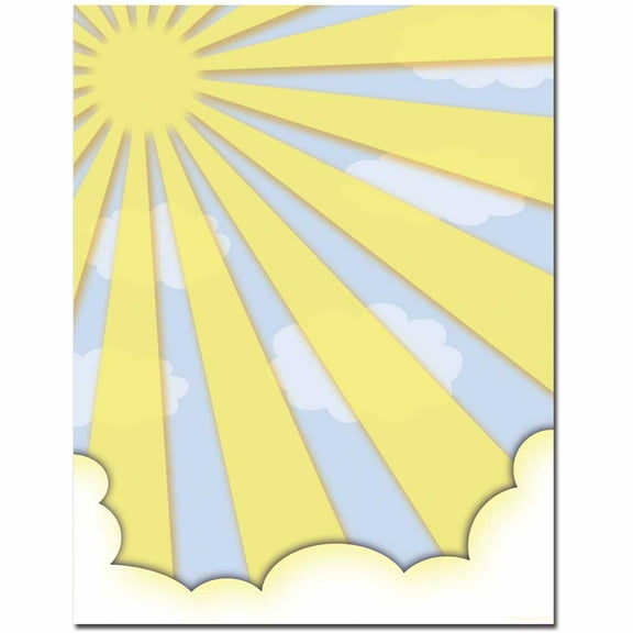Sun Shiny Day Letterhead Laser & Inkjet Printer Paper, 80 Sheets per Pack