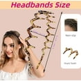 thumbnail image 5 of 2 Set of Zig Zag Headbands for Women Men, Plastic Sharks Tooth Hair Comb Headband (2 Light-Amber Color), Hair Accessories for Women & Men Washing Face, 5 of 7