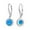 Blue, variant on 925 Sterling Silver Earrings with Birthstone Opal White CZ for Women