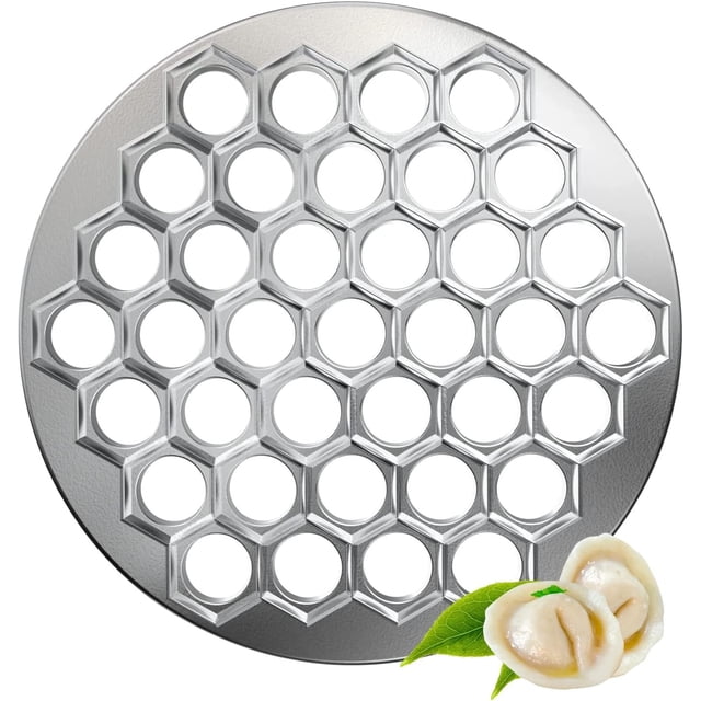 Molde para albóndigas, molde de metal de aleación de aluminio de 37 agujeros, prensa rusa para albóndigas de cocina para hacer albóndigas manualmente