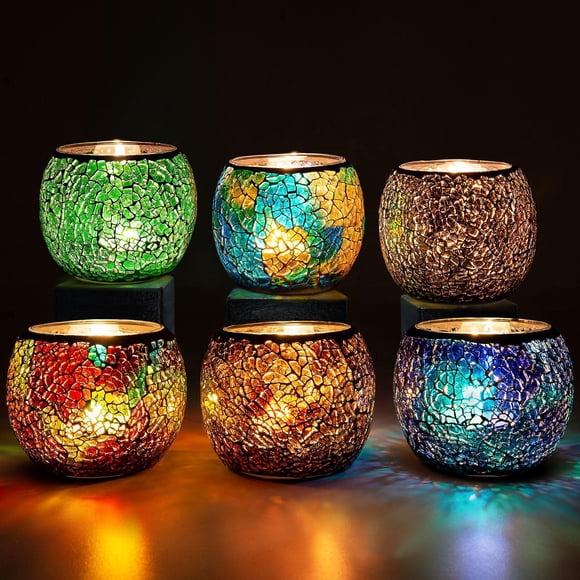 Portavelas Rancco Glass Votive para candelita, juego de 6