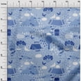 thumbnail image 3 of oneOone Viscose Chiffon Medium Blue Fabric Kids Sewing Craft Projects Fabric Prints By Yard 42 Inch Wide, 3 of 4