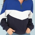 thumbnail image 3 of Suéter con cremallera, suéter con cuello con cremallera, sudadera con bloques de color, manga larga, sudadera con media cremallera, experiencia incomparable, 3 of 6