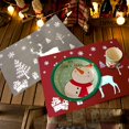 thumbnail image 3 of 6 manteles individuales de Feliz Navidad y 6 juegos de posavasos, manteles individuales navideños lavables impermeables y antideslizantes de PVC para decoración navideña, 3 of 4