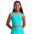 thumbnail image 1 of Top corto CRZ YOGA Butterluxe de doble capa azul XL, 1 of 4