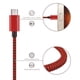 thumbnail image 4 of Cable USB trenzado de nailon de carga rápida de 2 m para Samsung, Huawei, LG, Sony, HTC, Nexus, Xiaomi Redmi Note 5 6 Pro, Wiko Lenny Jerry 2 3, etc. - Rojo, 4 of 5