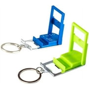 Fuso Multifunction Keychain With Smartphone Stand - Pack of 2 (Green, Blue)
