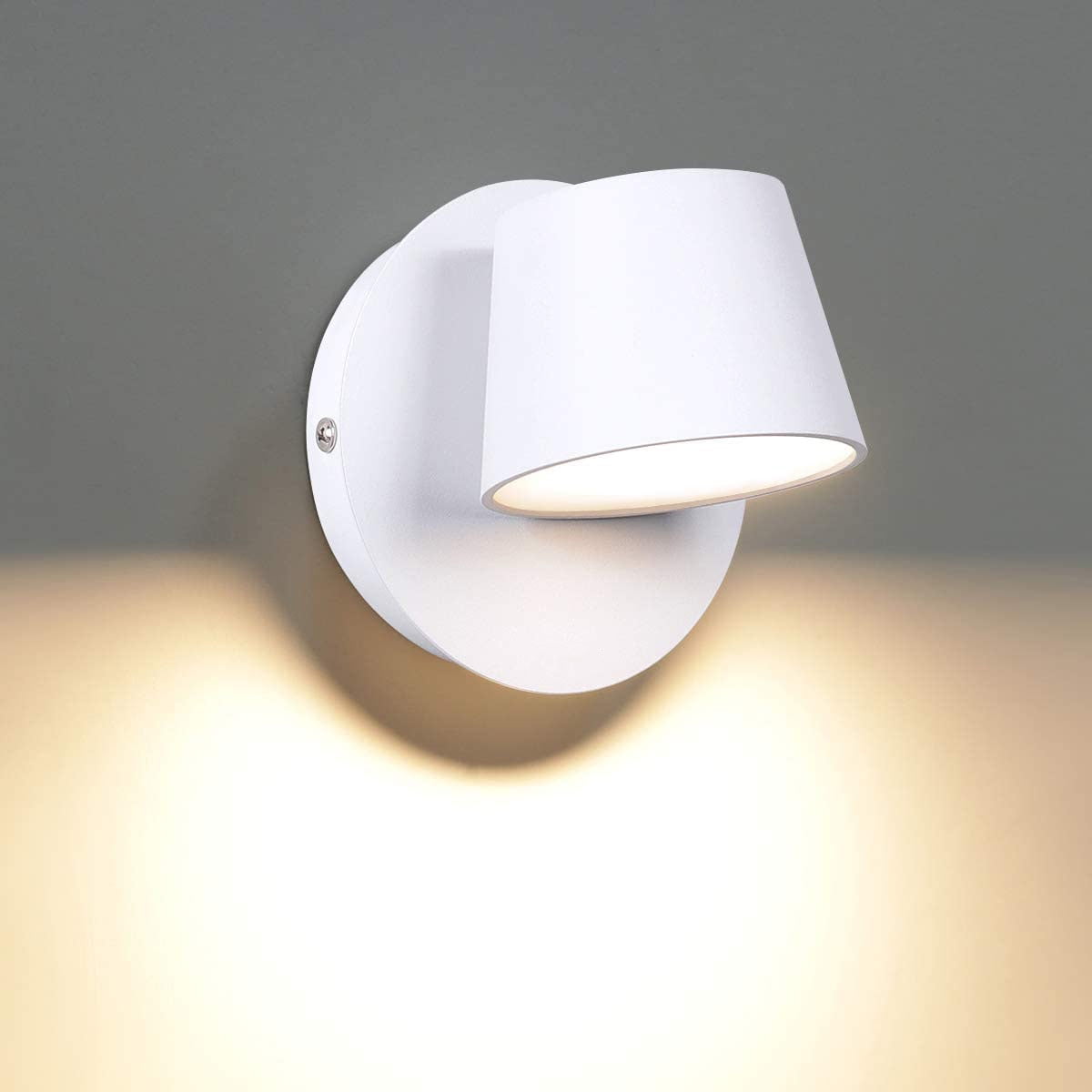 Hofstein Applique Murale Moderne – Luminaire Élégant Pour Salon, Couloir, Chambre Avec Abat-jour En Métal (Marron/Gris/Transparent)