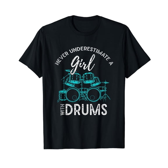 Drumset Percussion Drummer Women Girls Kids Gift Drums T-Shirt