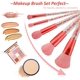 thumbnail image 3 of Candy Cosmetic Brushes Juego de brochas cosméticas colorete sombra de ojos polvo suelto resaltador sombra rosa juego de 5 piezas ER, 3 of 5