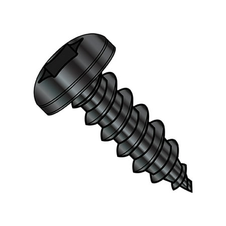 

10-16X1 1/4 6 Lobe Pan Self Tapping Screw Type A B Fully Threaded Black Oxide (Pack Qty 3 000) BC-1020ABTPB
