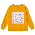 thumbnail image 3 of Kids Hoodies Sweatshirts 6 7 Six Seven Letter Hoodies Sweatshirts Comfortable Kids Unisex “67” Graphic Crewneck Sweatshirt (No Hood) Orange 110(3-4 Years), 3 of 8