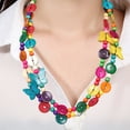 thumbnail image 4 of FRCOLOR Layered Boho Necklace Wood Beaded Choker Necklace Vintage Natural Wooden Bead Collar For Women Handmade, 4 of 8