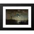 thumbnail image 2 of Félix Ziem 14x11 Black Modern Framed Museum Art Print Titled - Venice and Campanile in the Moonlight (1870-1890), 2 of 5