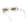 thumbnail image 4 of Unique Retro Convex Narrow Oval Luxury Designer Plastic Sunglasses Clear - Brown, 4 of 4