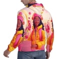 thumbnail image 6 of Haiem Digital Nomad Pink Landscape Patterned Men's Hoodie with Kangaroo Pocket - Ideal Pullover Sweatshirt for Daily Wear, Travel, and Home-3X-Large, 6 of 7
