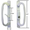 thumbnail image 2 of Sliding Glass Patio Door Handle Set, Mortise Type, B Position, Off Center Latch Keyed, White, 2 of 4