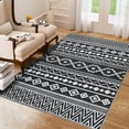 thumbnail image 4 of Yesfashion Carpets Area Rugs Washable Area Rug,Geometric Bohemian Living Room Rugs for Kitchen Bedroom black 9*12ft, 4 of 7