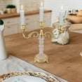 thumbnail image 6 of Zxpjkyu 3 Arms Candle Holder Modern Candlelight Stand for Living Room Bar Home Decor Gold, 6 of 9
