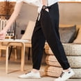 thumbnail image 6 of Nrmvnmi Men Fashion Summer Solid Casual Elastic Waist With Pocket Pants, 6 of 8