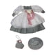 thumbnail image 5 of Vestido para muñeca de niña a escala 1/3, disfraz, accesorios para muñecas, decoración, educativo, suave, para fotos. Gris, 5 of 8