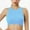 Blue, variant on Women's Ribbed Seamless Racerback Crop Tank Tops, Sleeveless Workout Athletic Camisole