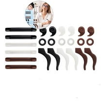 Dvruxg 12 Pairs Silicone Anti-Slip Eyeglass Grips with Ear Hooks & Nose Pads - Comfortable Non-Slip Glasses Accessories for Sports, Reading, Daily Use, Secure Fit