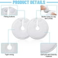 thumbnail image 3 of Lsupdaol 14 Packs Soft g Tube Pads Holder Abdominal Feeding g Tube Button Cotton Pads Covers for Nursing Care(White), 3 of 7